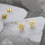 Sterling Silver And Gold Tiny Snowflake Stud Pack, thumbnail 5 of 7