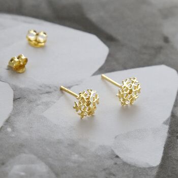 Sterling Silver And Gold Tiny Snowflake Stud Pack, 5 of 7