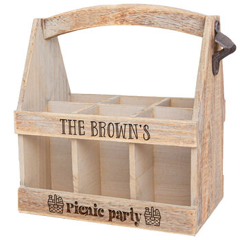 Personalised Picnic Caddy With Bottle Opener, 9 of 9