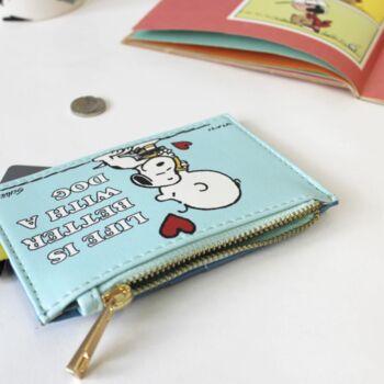 Blue Snoopy Credit Card Zip Wallet, 4 of 4