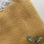 Mustard Yellow Herringbone Soft Cotton Bedspread, thumbnail 4 of 9