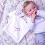 Personalised Lamb Baby Comforter Blanket Toy, thumbnail 1 of 6