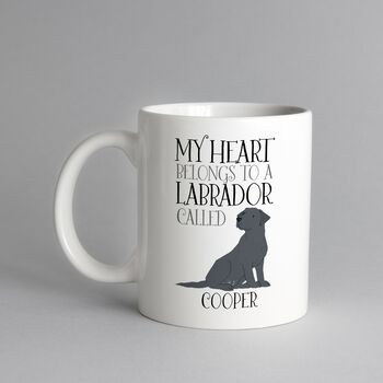 Personalised My Heart Belongs To A Labrador Mug, 2 of 3