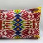 Oblong Velvet Ikat Cushion Ottoman Modern, thumbnail 10 of 10