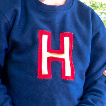 Personalised Childrens Applique Initial Jumper, 2 of 6