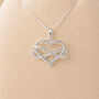 Personalised Small Sterling Silver Infinity Heart Pendant Necklace, thumbnail 3 of 10