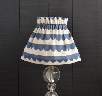 Dolly Blue Scallop Gathered Scrunchie Lampshade, 5 of 5