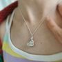 Personalised Yoga Charm Necklace Lotus Position, thumbnail 4 of 6