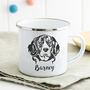Personalised Beagle Dog Themed Enamel Camping Mug, thumbnail 1 of 3