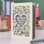Personalised Papercut Heart Engagement Card, thumbnail 1 of 6