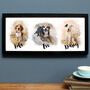 Bespoke Watercolour Pet Portraits Framed Print, thumbnail 5 of 6