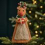 Felt Reindeer Christmas Tree Topper, thumbnail 1 of 2