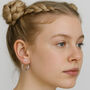 Silver Hoop And Bar Ear Jacket, thumbnail 1 of 5