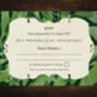 Personalised Greenery Leaf Art Nouveau Wedding Invitation, thumbnail 4 of 5