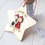 Personalised Couple And Puppy Christmas Decoration, thumbnail 1 of 5