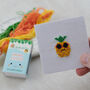 Kawaii Pineapple Cross Stitch Kit, thumbnail 1 of 9