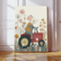 Farmer Mouse Tractor Nursery Art Print, thumbnail 1 of 4