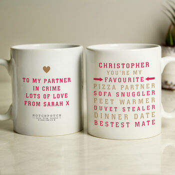 Valentines Gifts For Him My Favourite Person Coffee Mug, 3 of 7