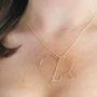 Large 14k Gold Initial Necklace, thumbnail 3 of 6