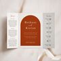 Burnt Orange Gatefold Wedding Invitations, thumbnail 1 of 5