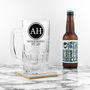 Monogrammed Beer Glass Tankard, thumbnail 3 of 5