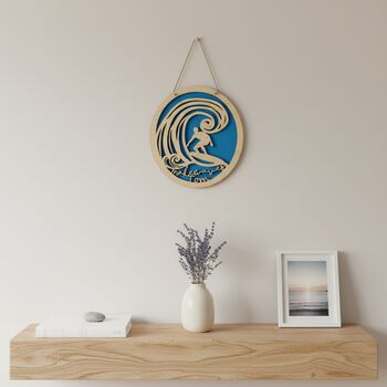 Personalised Wooden Surfboard Wall Art, 5 of 6