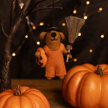 Handmade Felt Draco The Dog Decoration, 4 of 5