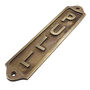 Custom Pull Brass Plaque With Vintage Finish, thumbnail 5 of 12