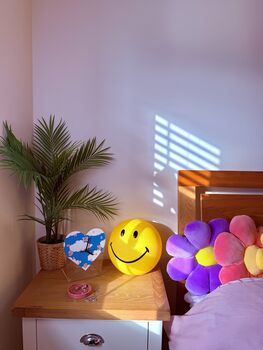 Cloud Heart Shaped Table Decorative Clock Silent Movement, 3 of 7