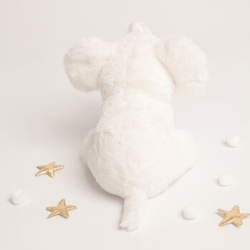 Gift Boxed White Soft Plush Elephant Toy, 4 of 4