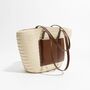 Tatiana Brown Pecan Ombré Straw Bucket Beach Bag, thumbnail 1 of 4