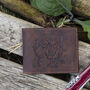 Men's Leather Wallet Embossed Bear Design Rfid, thumbnail 1 of 8