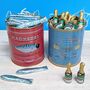 Fish And Champagne Chocolates In Retro Tins, thumbnail 1 of 5