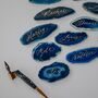 Calligraphy Agate Place Setting In Blue, thumbnail 2 of 2