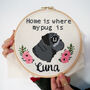 Pug Cross Stitch Craft Kit Personalised Letterbox Gift, thumbnail 3 of 3