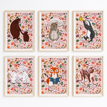 Woodland Animal Name Print Set, 7 of 12