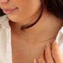 Gold Plated Round Snake Chain Necklace, thumbnail 2 of 5