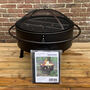 Sun And Moon Fire Pit With Spark Guard, Poker And Cover, thumbnail 12 of 12