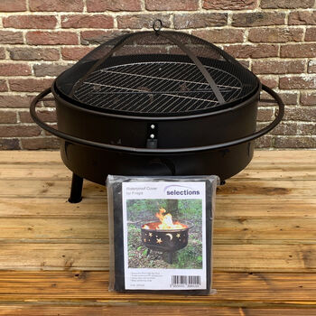 Sun And Moon Fire Pit With Spark Guard, Poker And Cover, 12 of 12