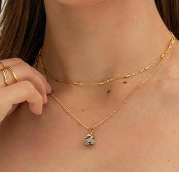 Dalmatian Jasper Geometric Charm Necklace, 2 of 4