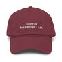I Coffee Therefore I Am. Cotton Embroidered Cap, thumbnail 1 of 12