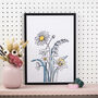 Personalised Family Birth Flower Print, thumbnail 3 of 6
