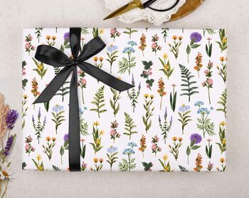 Three Sheets Of Meadow Flowers Wrapping Paper, 2 of 2