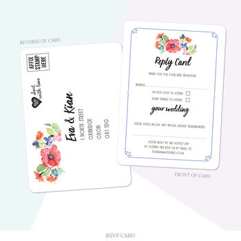 Floral Bouquet Wedding Invitation, 6 of 9