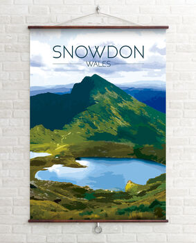 Mount Snowdon Wales Travel Poster Art Print, 2 of 6