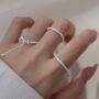 Sterling Silver Adjustable Chain Ring, thumbnail 3 of 4