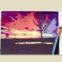 Sunset Tree Painting By Numbers Kit, thumbnail 3 of 5