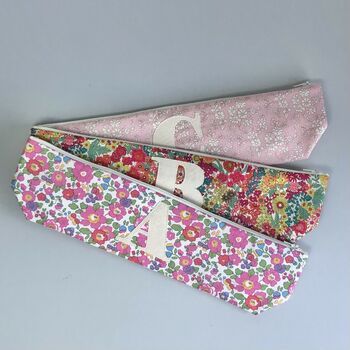 Liberty Print Initial Knitting Needle Case, 4 of 5