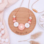 Floral Daisy Chain Breastfeeding And Teething Necklace Peachy Petals, thumbnail 1 of 8