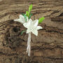 Lily White Flower Bouquet Brooch, thumbnail 1 of 4